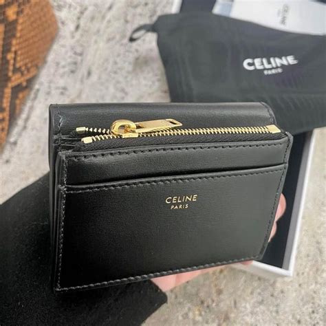 celine triomphe wallet on strap|celine triomphe compact wallet.